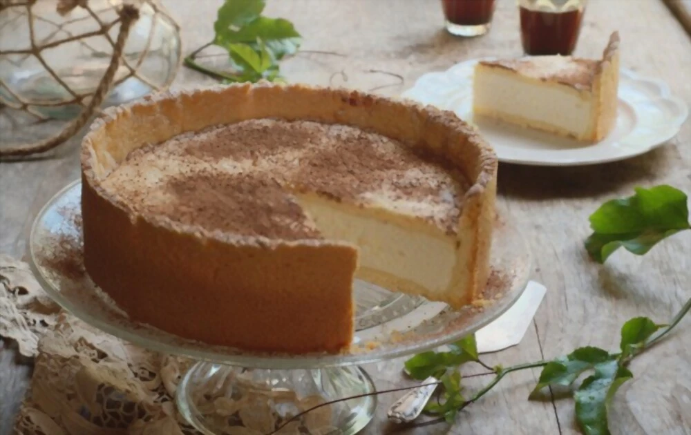 Tarta de arroz con leche fría