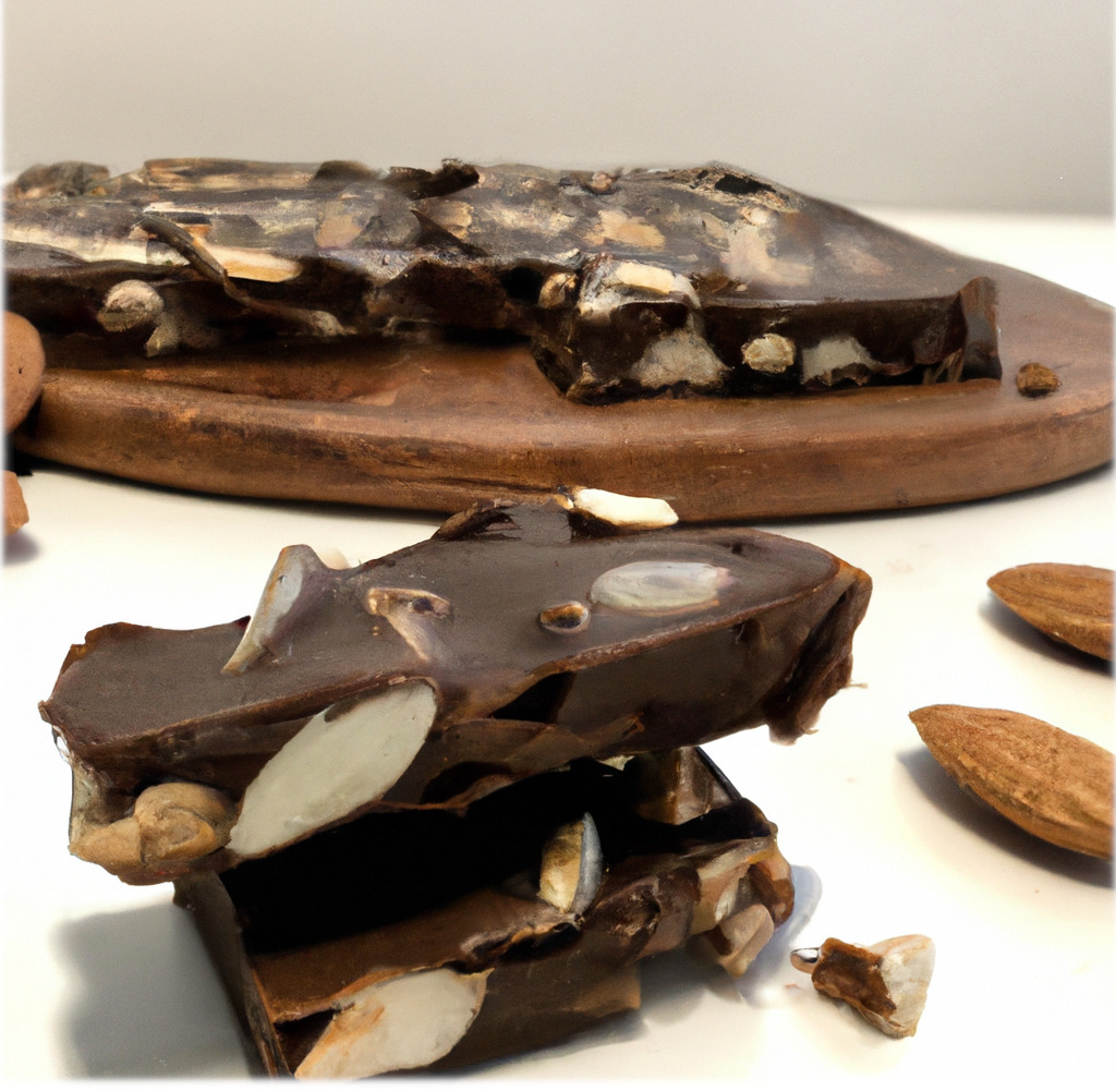 Turrón de chocolate con almendras